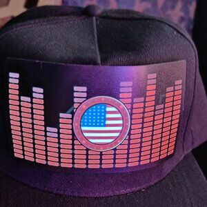 LED Music/Sound Activated Hat, UNISEX, clubwear, resort, sports, party, bar, FUN